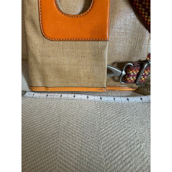 Fossil Key-Per Foldover Convertible Bag Tan & Orange - Picture 8 of 9